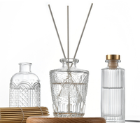 Verre de luxe pour diffuseur de roseaux bouteille vide mode voiture parfum évent Clip désodorisant avec bouchon en forme de cylindre
