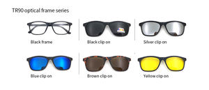 تخفيضات كبيرة نظارات شمسية مستقطبة للرؤية الليلية من TR ، نظارات 5 في 1 مطبوعة مغناطيسية بمشبك للرجال والنساء - Product Image 2