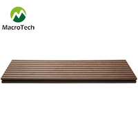 Plancher de terrasse en composite bois-plastique (WPC) moderne, antidérapant, imperméable, brossé, avec relief 3D, pour extérieur.