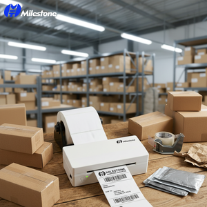 Imprimante d'étiquettes d'expédition thermique MHT-L1091 4x6, résolution 203 dpi, imprimante de codes-barres certifiée CE pour papier thermique, étiquette maximale de 110 mm - Product Image 1