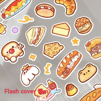 Autocollants adhésifs en PVC et papier écologiques MINI Cartoon pour scrapbooking, décoration de fêtes, forme rectangulaire, enfants