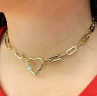 Nouveauté tendance : collier à chaîne à maillons personnalisé, collier ras du cou, fermoir à vis, mousqueton