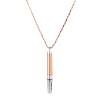Inhalateur sans fumée en acier inoxydable pour arrêter de fumer et soulager l'anxiété – Outil de respiration consciente – Collier respiratoire