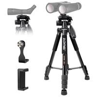 Trépied professionnel en alliage d'aluminium Zomei - Léger, étanche, antichoc, avec anneau lumineux, boîte de rangement portable, pour appareil photo/vidéo