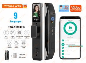 Tysh ai tuya video giám sát an ninh thẻ vân tay mở khóa 3D Nhận dạng khuôn mặt camera nhà thông minh khóa cửa 9 ngôn ngữ - Product Image 6