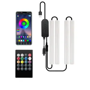 RGB 5V/12v USB araç İç dekor Para oto araba aksesuarları atmosfer ortam APP kontrolü akıllı Led şerit işıklar