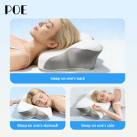 Oreiller cervical orthopédique en mousse à mémoire de forme avec logo personnalisé, soutien ergonomique du cou pour les dormeurs sur le côté et sur le dos, pour la maison et l'hôtel