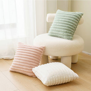 Benyi <span class=keywords><strong>tapis</strong></span> couverture luxe personnalisé <span class=keywords><strong>fleur</strong></span> coupe rayé fausse fourrure <span class=keywords><strong>de</strong></span> lapin oreiller et coussins couvre - Product Image 6