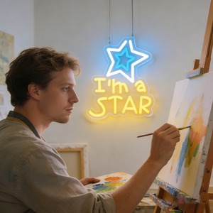 Fabricante de Letreros de Neón Personalizados, Letrero LED de Neón 'I'm a Star', Luz de Pared Acrílica USB para Decoración de Hogar, Habitación, Bar, Fiesta, Boda, Club y Regalo - Product Image 4