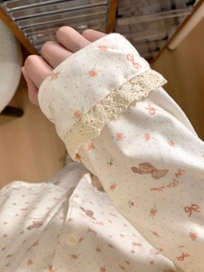 <span class=keywords><strong>Pigiama</strong></span> Coreano Retrò con Stampa di Orsacchiotto, Cardigan Aperto con Bordo in Pizzo, <span class=keywords><strong>Pigiama</strong></span> Dolce da Donna per Primavera e Autunno - Product Image 3