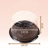 Boîte d'emballage pour gâteau de 4 pouces avec couvercle transparent, conteneur en plastique PET jetable pour gâteau, sushi, salade, sandwich (taille personnalisable)