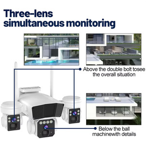 Jana กล้องโดมพลังงานแสงอาทิตย์3ตาสำหรับกลางแจ้ง, กล้องโดมพลังงานแสงอาทิตย์มีรีโมทควบคุม<span class=keywords><strong>มือ</strong></span><span class=keywords><strong>ถือ</strong></span>4G เซ็นเซอร์ CMOS จัดเก็บข้อมูลคลาวด์และรับประกัน1ปี - Product Image 2