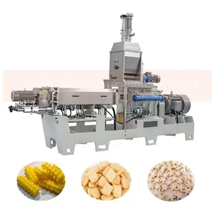 Automatic Inflated Cheese Ball Snack Production Line Corn Puffs Extruder Machine