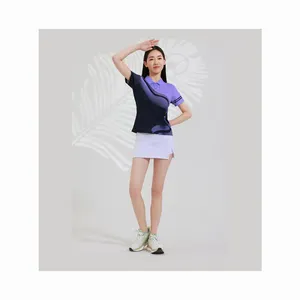 하이 퀄리티 인쇄 폴리 에스테르 스판덱스 탄성 속건 남성과 여성의 반팔 탁구 유니폼 테니스 유니폼