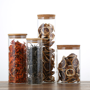 Lọ Đựng Cà Phê Đường Cà Phê Gia Vị Thực Phẩm Nhà Bếp Bằng Thủy Tinh Có Nắp Đậy Bằng Gỗ Bộ Nút Bần Tùy Chỉnh - Product Image 4