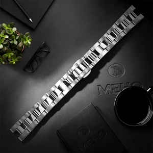 สายนาฬิกาสีเงิน สายรัดข้อมือแบบโลหะสำหรับใส่ลำลองในธุรกิจ - Product Image 1