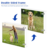 Présentoir de bureau personnalisé 2x3, mini cadres photo en acrylique autoportant double face pour film, photos, cartes et timbres