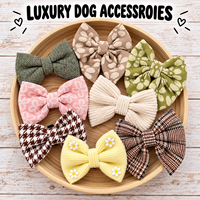 Collier pour chien personnalisé OEM fait main, nœud papillon de luxe en velours, nœud marin, fabricant de produits pour animaux de compagnie