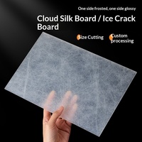 Panneaux de fond décoratifs translucides en acrylique givré effet glace craquelée et brouillard pour murs de séparation et caissons lumineux, 3mm/5mm, traitement sur mesure