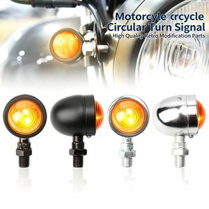 Clignotants miniatures rétro pour moto 12V, ambre, avec 2 lentilles, pour Honda, <span class=keywords><strong>Harley</strong></span>, Suzuki - Product Image 2
