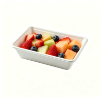 Barquette alimentaire rectangulaire jetable en bagasse de canne à sucre de 22 oz, emballage compostable écologique pour la restauration