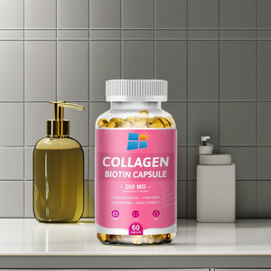 ויטמין C קולגן תוספי תזונה נגד הזדקנות, להבהרת העור ולצמיחת שיער, כמוסות רכות, 60 יחידות, מנה יומית של 2 - Product Image 3