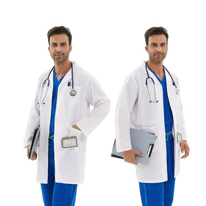 Nouvelle blouse de laboratoire pour hommes d'été en tissu tricoté de haute qualité de couleur vive Logo personnalisable pour les infirmières médecins personnel médical - Product Image 4