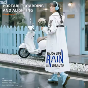 Imperméable long pour <span class=keywords><strong>femme</strong></span> en EVA, 0,14 mm d'épaisseur, pour moto/trottinette électrique, idéal pour les voyages - Product Image 5