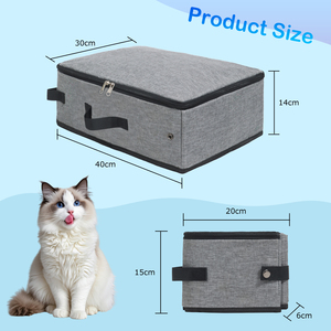 Sanitário Portátil para Gatos: Caixa de Areia Dobrável e Impermeável para Viagem, Fácil de Transportar para Gatos Abaixo de 10kg - Product Image 2