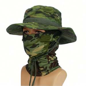 Sombrero de camuflaje casual al por mayor para ciclismo, pesca diaria y actividades al aire libre con pasamontañas de un orificio y máscara de esquí para hombre, protección solar - Product Image 6
