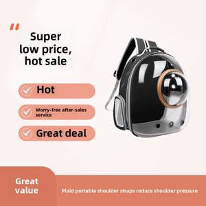 Solido e confortevole zaino per cani Oxford eco-friendly alla moda con <span class=keywords><strong>Capsule</strong></span> spaziali con cerniera traspirante portatile da 5kg PC trasportino per animali - Product Image 2