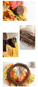 A82 Fall Deco Fall <strong>Reef</strong> for Front <strong>Door</strong> Autumn <strong>Door</strong> Decorations Modern Fall Wreath Autumn Decorations for Bedroom Pumpkin Garland - Product Image 4