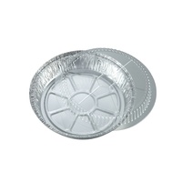 Assiette ronde jetable en aluminium de 7,3 pouces pour pizza à emporter, personnalisable, qualité alimentaire, sans lavage