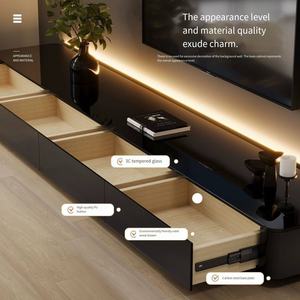 <span class=keywords><strong>Mobile</strong></span> <span class=keywords><strong>TV</strong></span> Moderno <span class=keywords><strong>Nero</strong></span> di Alta Gamma in Pietra per Soggiorno, Hotel, Piccoli Appartamenti - Design Ecologico, da Terra e Salvaspazio - Product Image 6