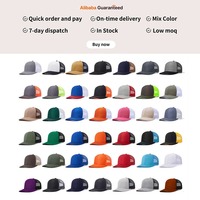 En Stock, Envío Rápido, Bajo MOQ, Gorras de Malla con Visera Plana, Gorras de Camionero de Algodón, Gorras de Alta Calidad, Gorras Snapback para Hombre