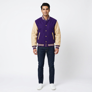 Veste universitaire en laine Varsity Letterman veste brodée laine hommes Pure laine de mouton CollegeBaseballjacket pour hommes - Product Image 1