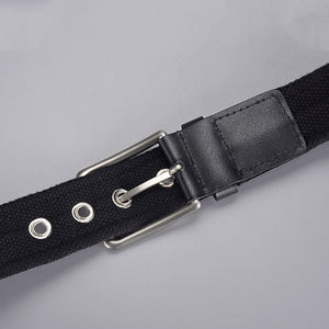 Fabbricazione all'ingrosso Casual tessuto Jeans cinture per uomo donna scintillante blu tessuto Denim cintura con fibbia a singolo polo - Product Image 5