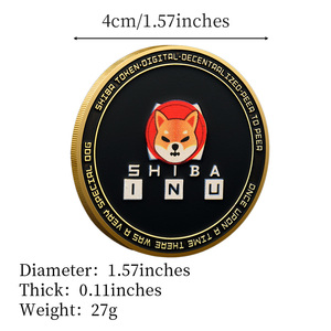 Moneda Conmemorativa de Metal SHIB de Shiba Inu, Bañada en Oro, Relieve, Souvenir Coleccionable, Adorno - Product Image 6