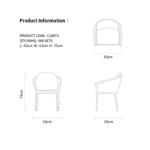 Artie Chất lượng cao mây đồ nội thất vườn bàn ghế hiện đại 8 chỗ ngồi Patio ăn uống đặt đồ gỗ ngoài trời - Product Image 4