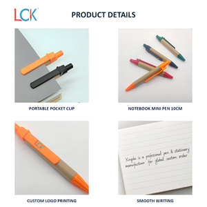 Penna a Sfera in Tubo di Carta da 9,5 cm, Mini Penna Personalizzabile con Logo, Penna Corta Abbinabile per Quaderni e Blocco <span class=keywords><strong>Note</strong></span> - Product Image 2