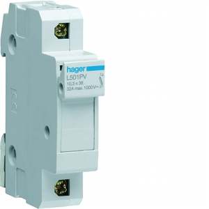 L501PV Personalizzabile con Portafusibili Hagers Fotovoltaico 10.3X38 1P 1000 V DC Modulo 1 DIN - Product Image 1