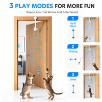 Jouet pour chat interactif automatique mural, souris en peluche électrique colorée et clignotante, best-seller pour le jeu d'intérieur des animaux domestiques