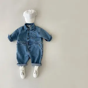 Primavera autunno neonato ragazzi ragazze Cowboy tute a maniche lunghe per pagliaccetti per neonati vestiti per neonati tute per bambini