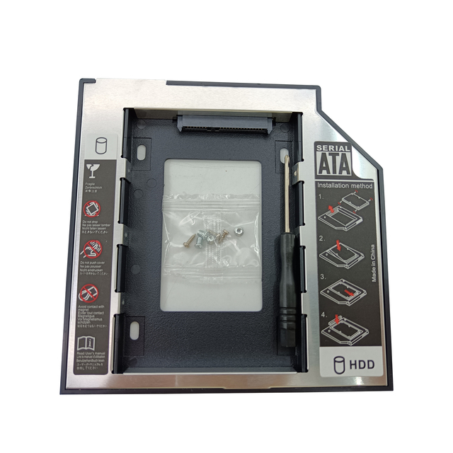 Second Hard Drive Caddy for 2530P 2540P 2560P Laptop Universal 9.5MM SATA Slim Optical Drive HDD Caddy With Screw Driver