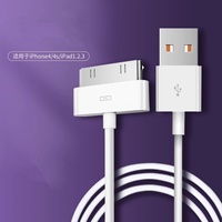 Cable de Carga para Apple iPod Classic/iPod Video 4/4S iPad 2/3, Cable de Carga de Boca Ancha para Transmisión