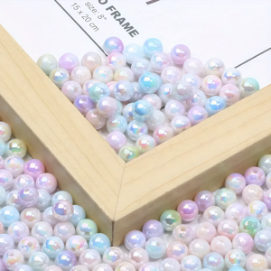 Cuentas de Plástico de Doble Color Degradado AB de 500g/bolsa, Cuentas Fantasmagoria para Fabricación de Joyería DIY - Product Image 4