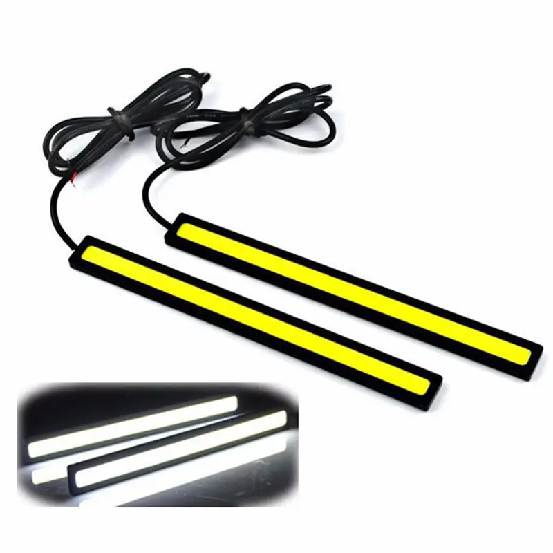 4 pcs חדש 17cm LED COB בשעות היום ריצת אור עמיד למים DC12V רכב אור מקור חניה ערפל בר מנורת הרצועה