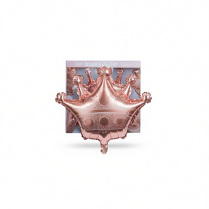 Party Love Foil Crown Balloon 31x37cm Rose Gold Metallic <b>Birthday</b> Party <b>Decor</b> KIDS - Product Image 2
