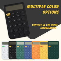 Petite calculatrice électronique de bureau miniature à 12 chiffres, mignonne et colorée, en plastique, piles à monnaie, marque JUNNO, pour cadeaux promotionnels de bureau