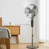 Ventilateur debout Binatone oscillant à grande vitesse électrique rétro intelligent de 16 pouces avec prix à distance